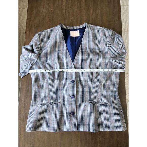 Pendleton Country Sophisticates Women's Plaid Silk Blend Blazer Jacket Sz 16 - Picture 7 of 8